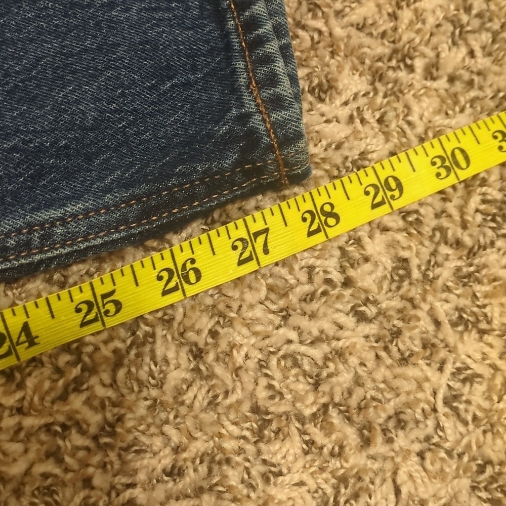 Old Navy petite dark blue mid rise slouchy straight jeg jeans - Picture 11 of 14